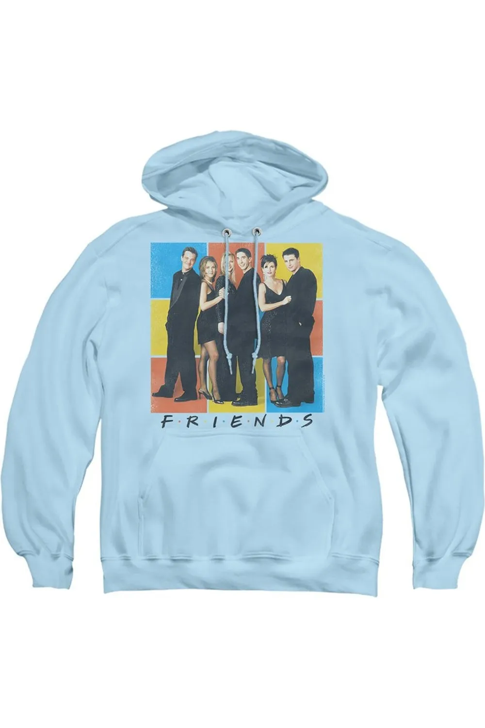 Friends Color Block Of Friends Adult Pull Over Hoodie / Hooded Sweatshirt