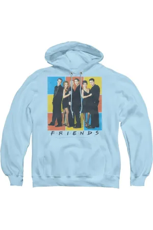 Friends Color Block Of Friends Adult Pull Over Hoodie / Hooded Sweatshirt