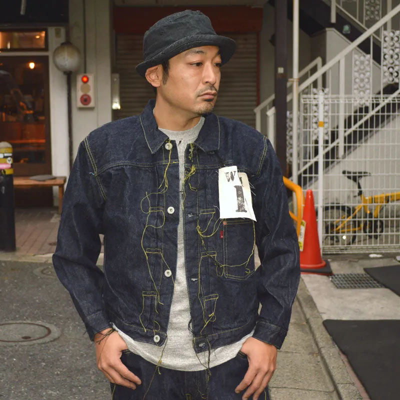 FULL COUNT "S2107W-24" WW2 Model Brown Cotton Denim Jacket