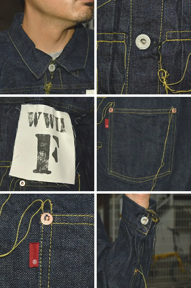 FULL COUNT "S2107W-24" WW2 Model Brown Cotton Denim Jacket