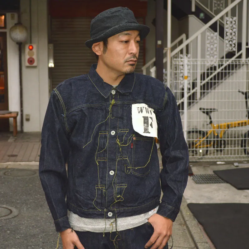 FULL COUNT "S2107W-24" WW2 Model Brown Cotton Denim Jacket