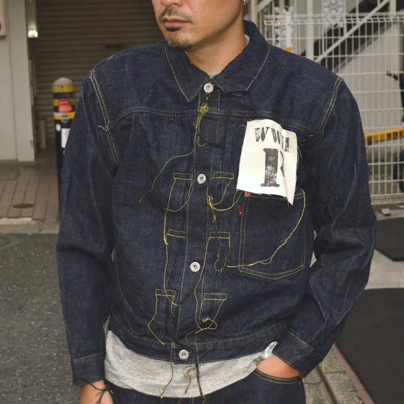 FULL COUNT "S2107W-24" WW2 Model Brown Cotton Denim Jacket