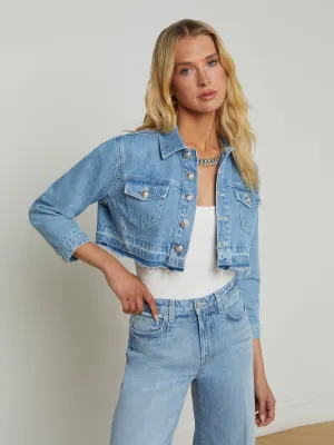 Genevie Cropped Denim Jacket