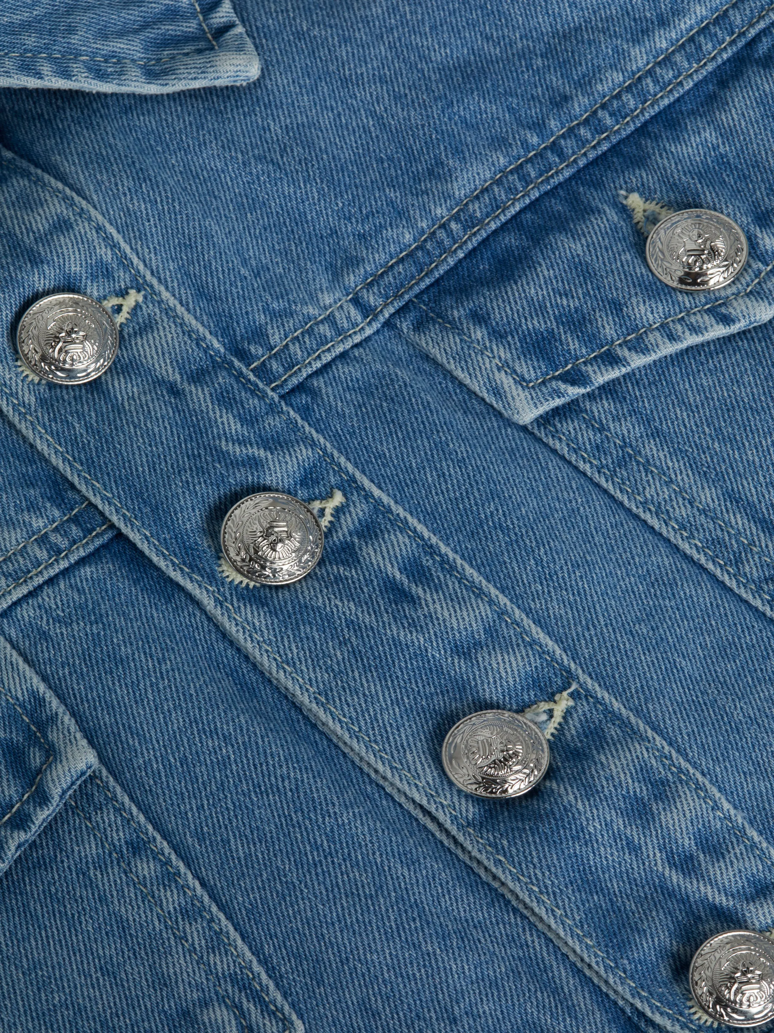 Genevie Cropped Denim Jacket