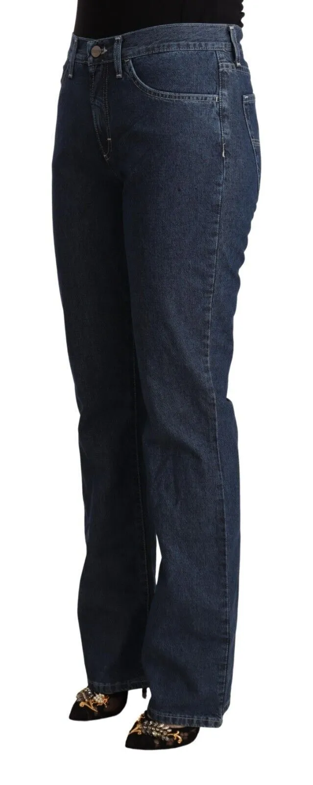 GF Ferre  Cotton Mid Waist Fla  Women's Jeans