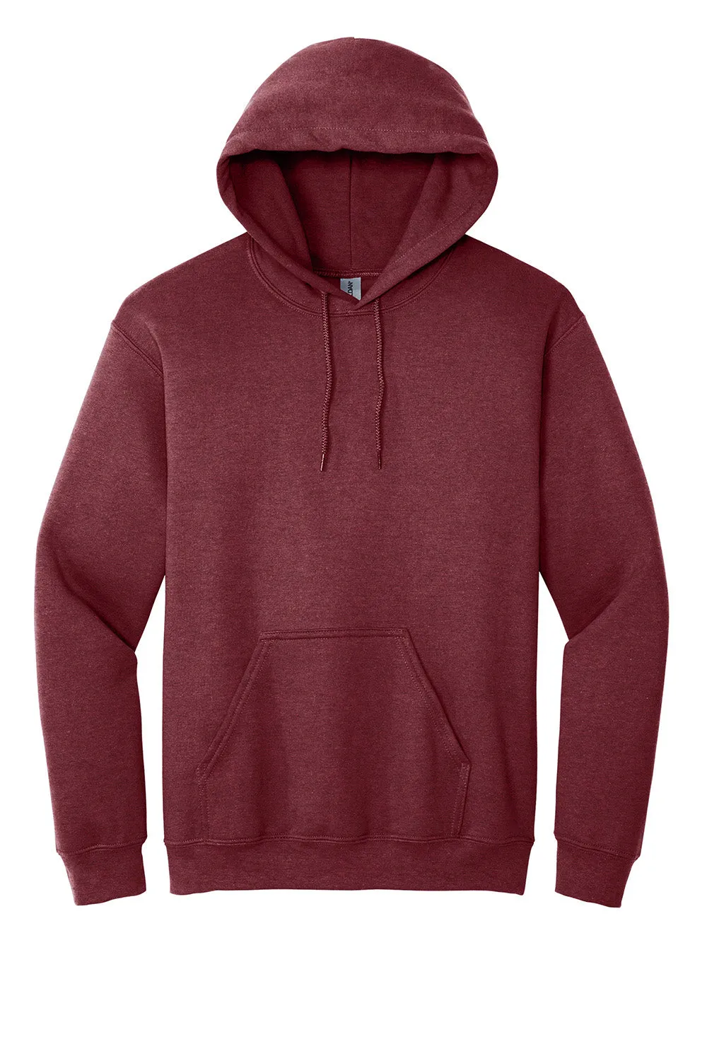 Gildan Mens Pill Resistant Hooded Sweatshirt Hoodie w/ Pouch Pocket - Heather Dark Maroon