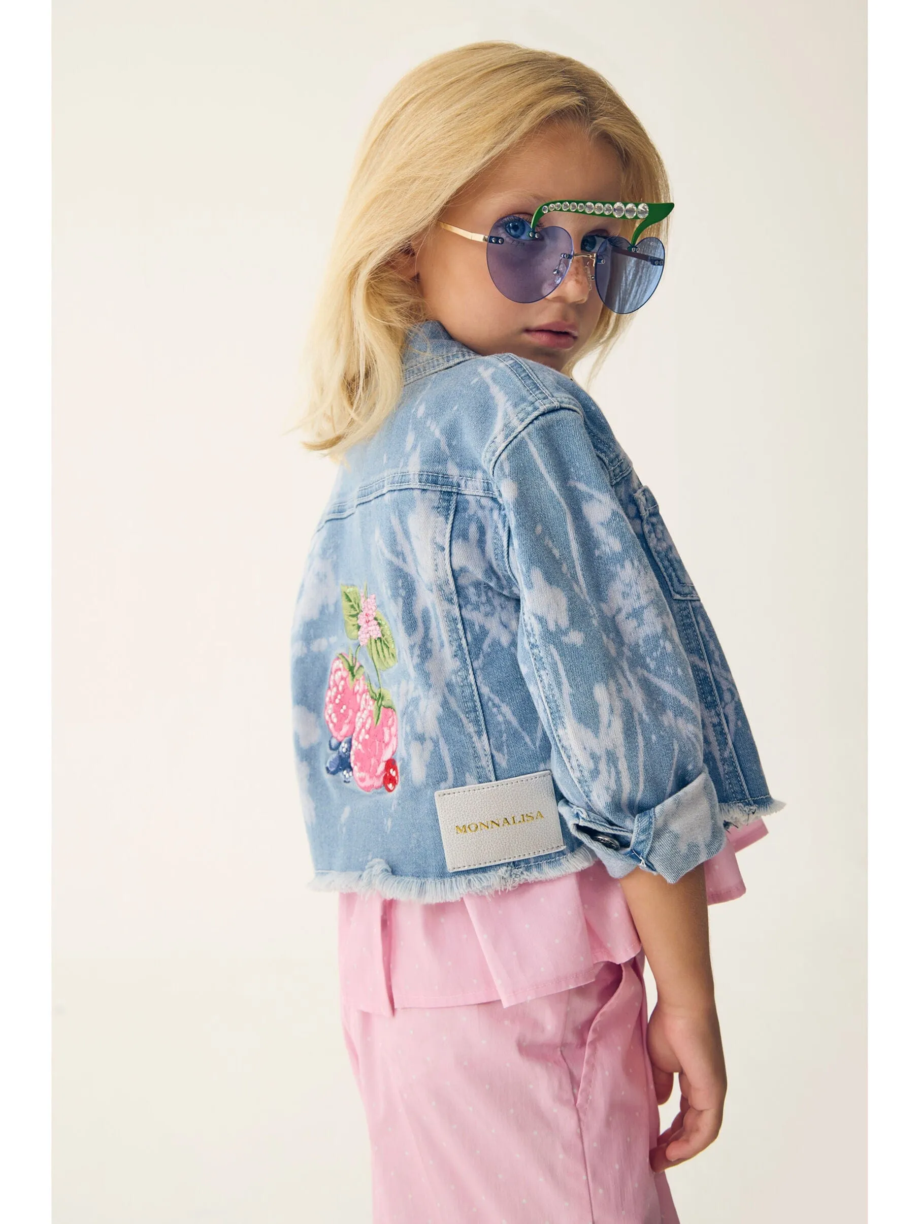 Girls Denim Jacket in Blue