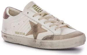 Golden Goose Super Star Pens In White Beige For Women Shoes Golden Goose