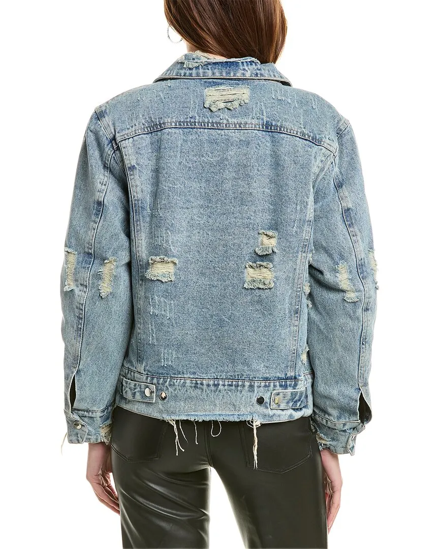 Gracia Double Sided Denim Bomber Jacket