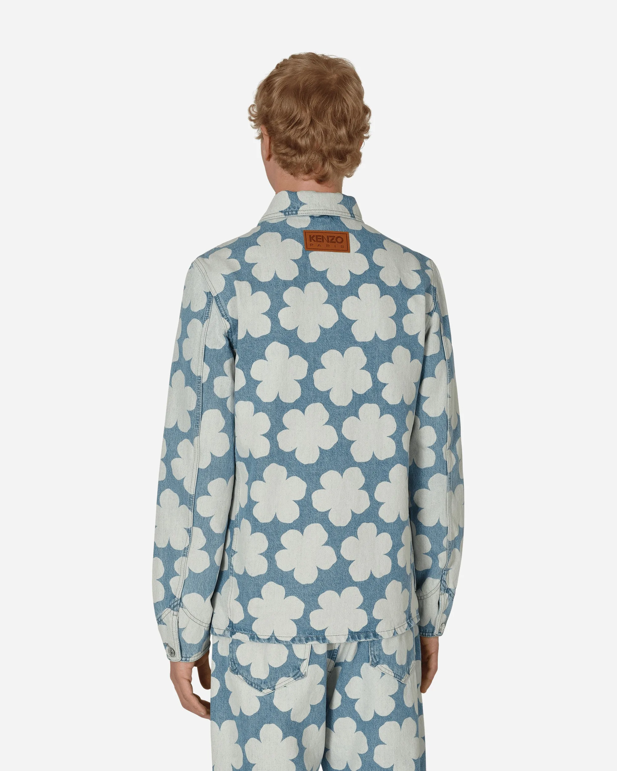 Hana Dots Denim Workwear Jacket Blue