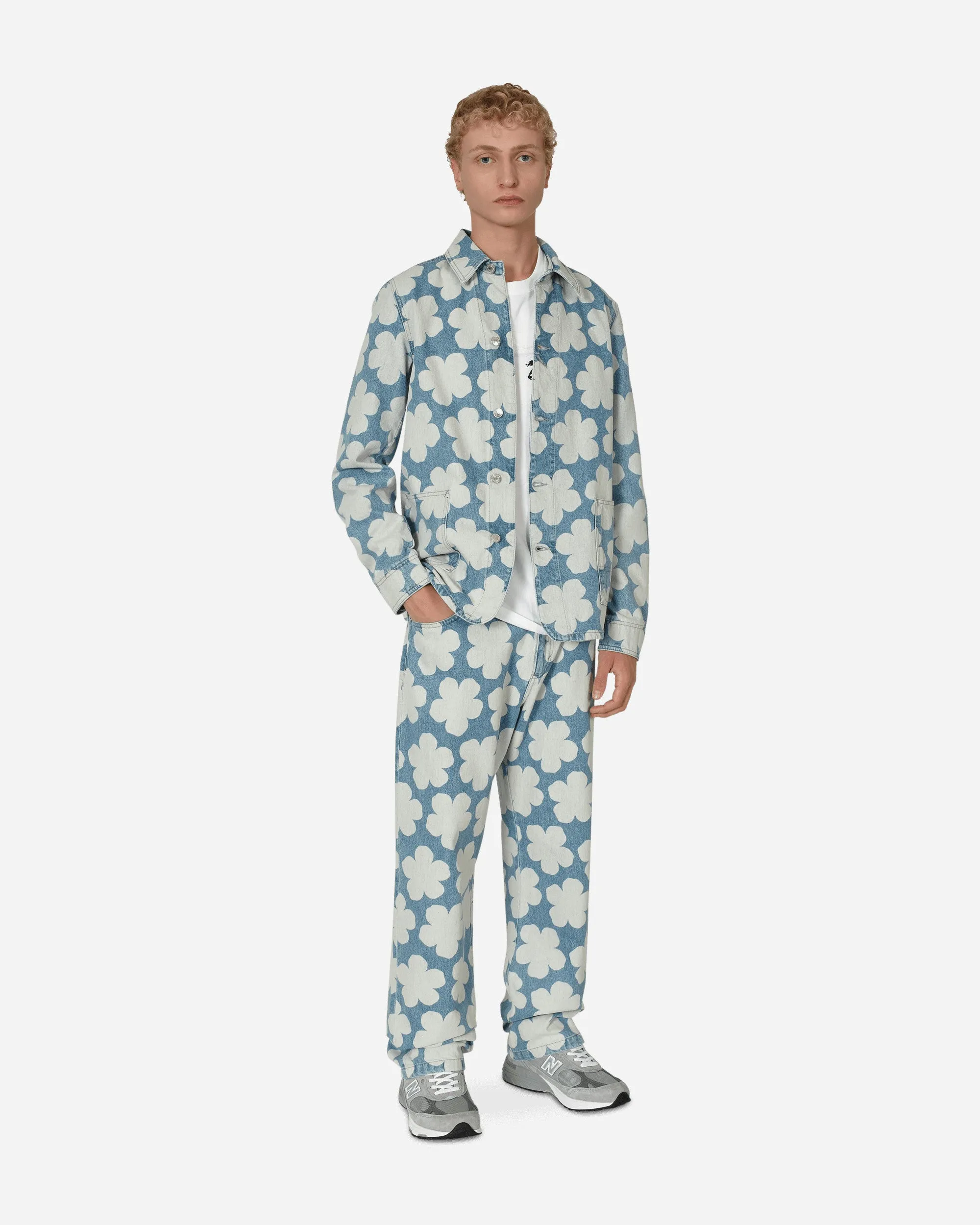 Hana Dots Denim Workwear Jacket Blue