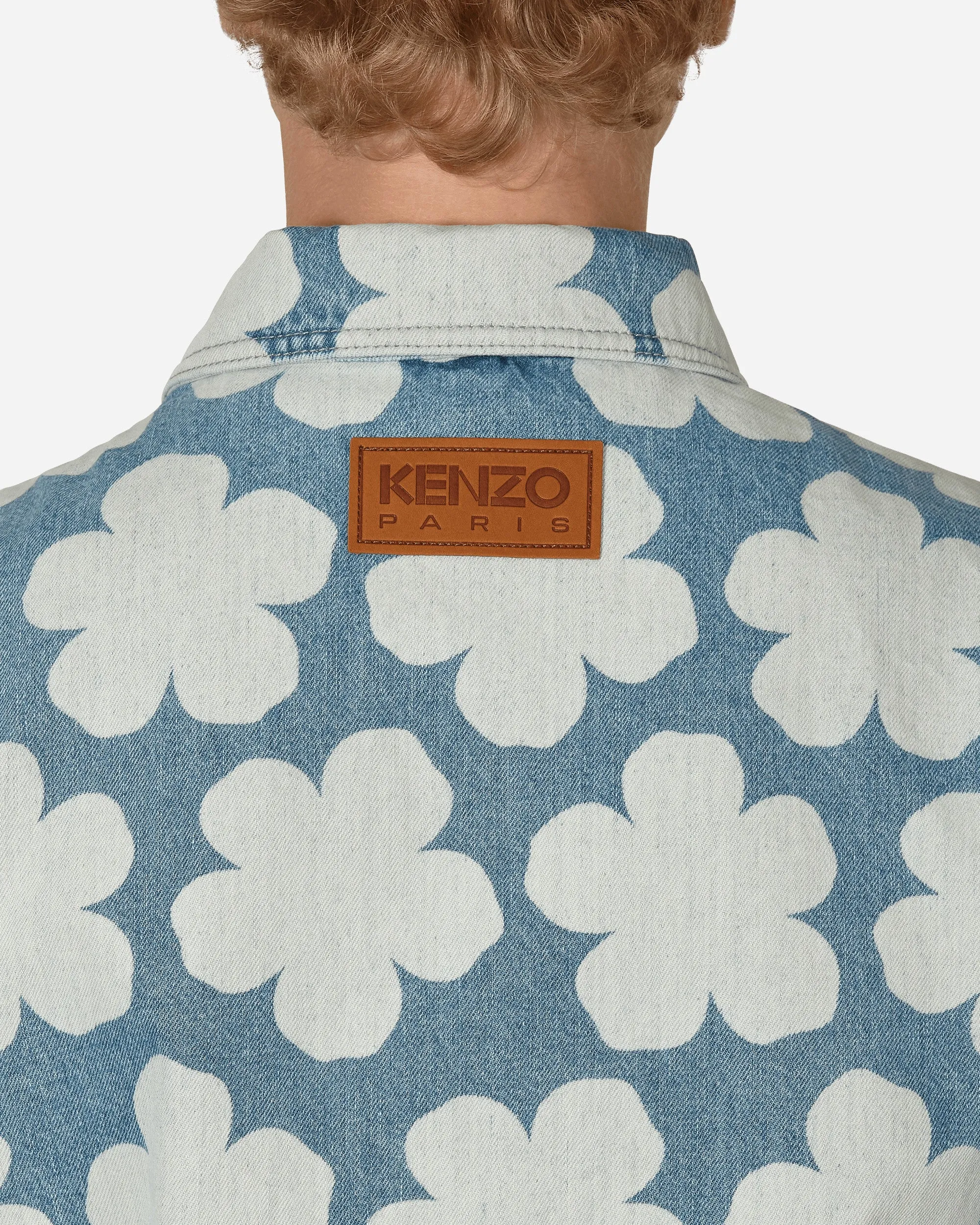 Hana Dots Denim Workwear Jacket Blue