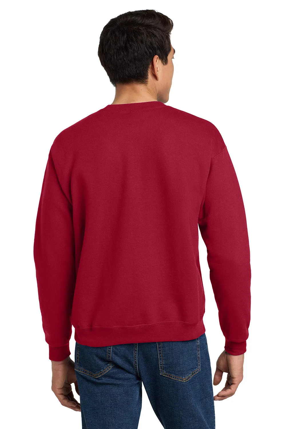 Hanes Mens EcoSmart Print Pro XP Pill Resistant Fleece Crewneck Sweatshirt - Deep Red