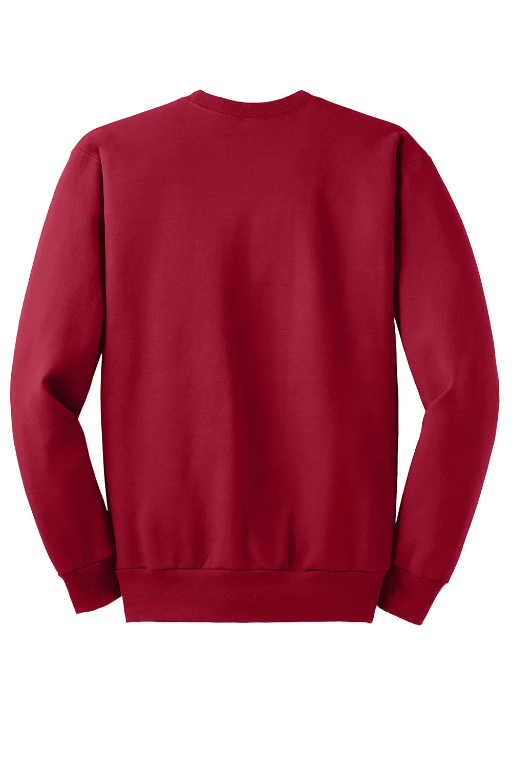 Hanes Mens EcoSmart Print Pro XP Pill Resistant Fleece Crewneck Sweatshirt - Deep Red