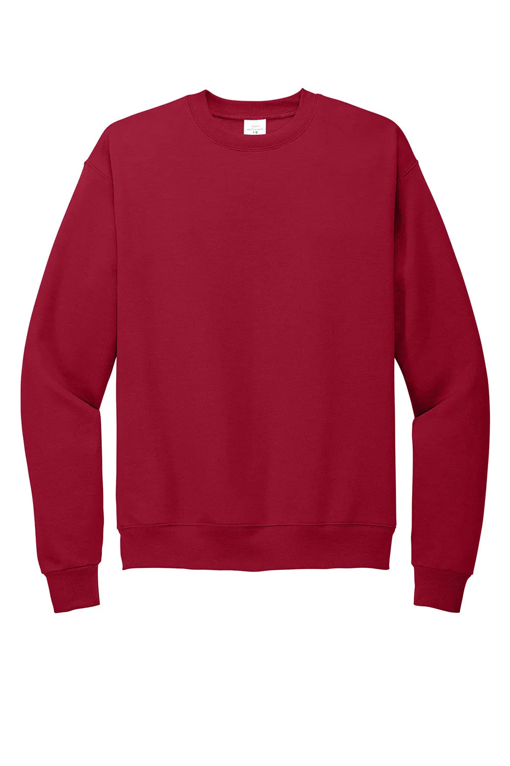 Hanes Mens EcoSmart Print Pro XP Pill Resistant Fleece Crewneck Sweatshirt - Deep Red
