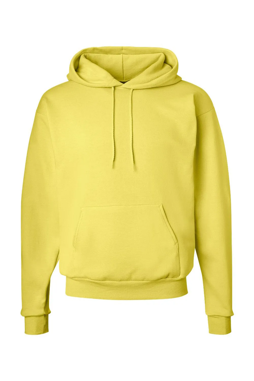 Hanes Mens EcoSmart Print Pro XP Pill Resistant Hooded Sweatshirt Hoodie w/ Pouch Pocket - Yellow