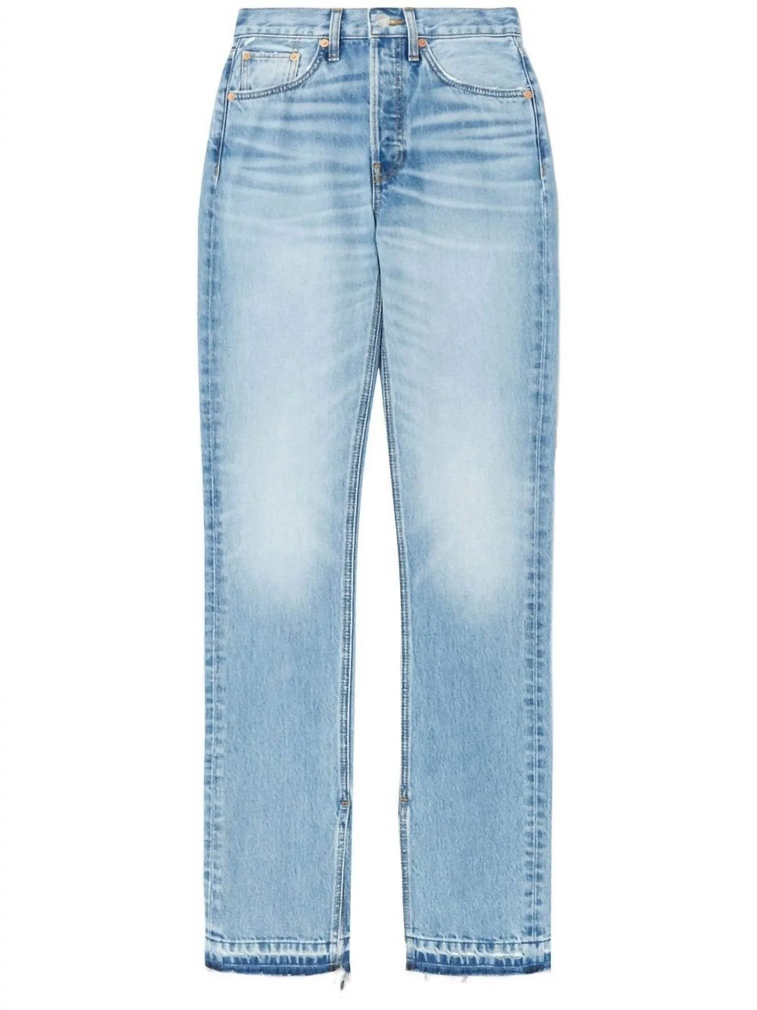Hi Rise Slit Boot Jean In Opal Indigo