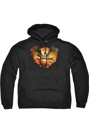 Hobbit Reign In Flame Adult Pull Over Hoodie / Hooded Sweatshirt
