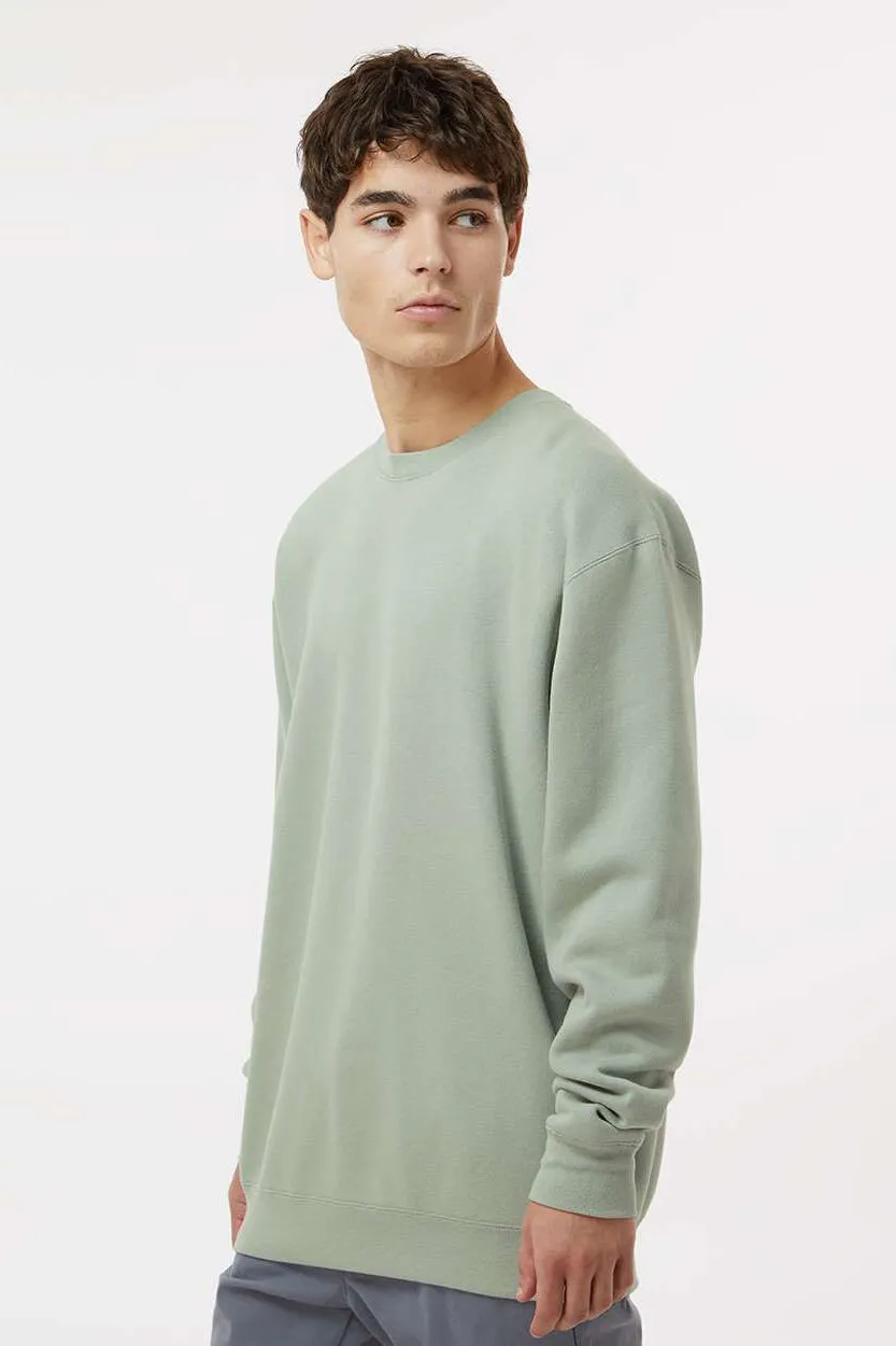 Independent Trading Company Mens Crewneck Sweatshirt - Dusty Sage Green