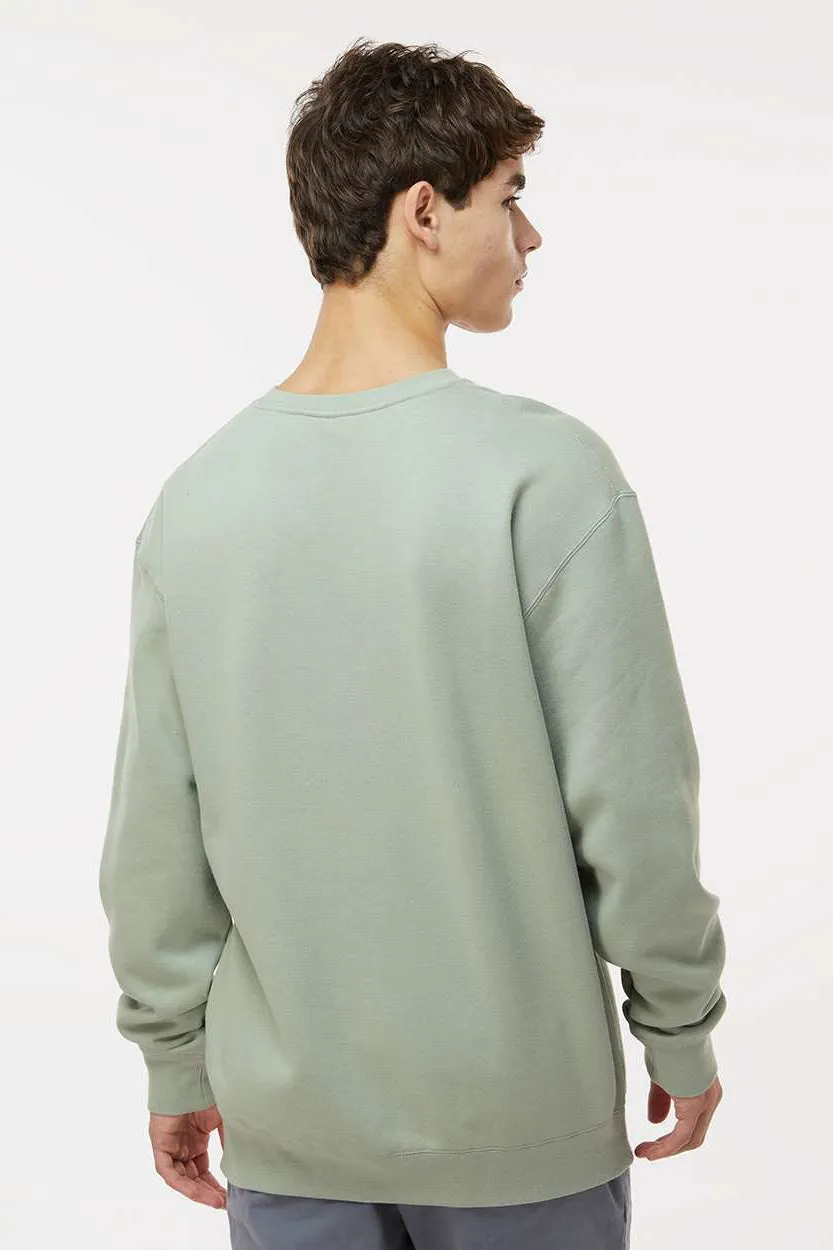 Independent Trading Company Mens Crewneck Sweatshirt - Dusty Sage Green