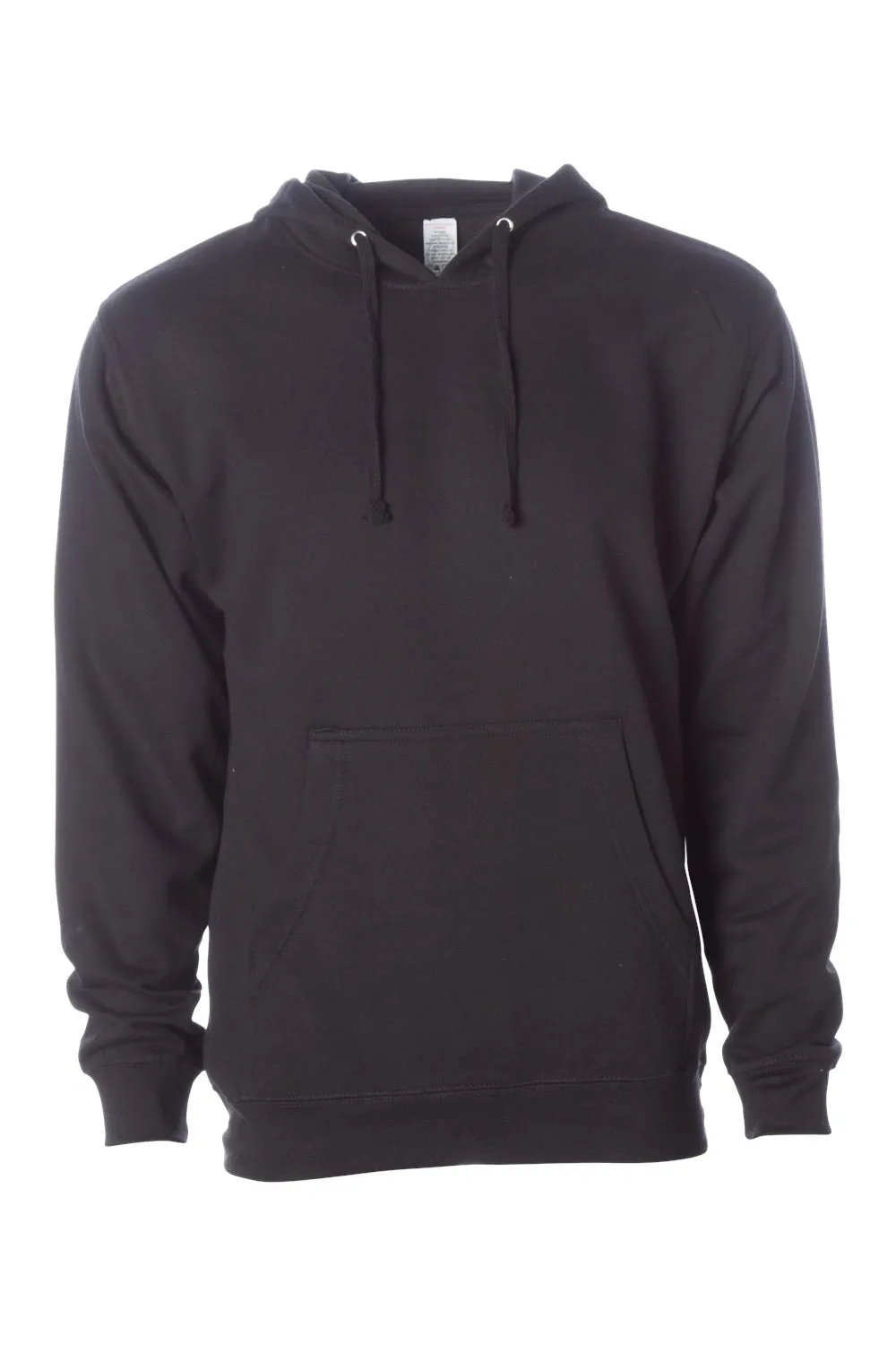 Independent Trading Company Mens Hooded Sweatshirt Hoodie w/ Pouch Pocket - Black