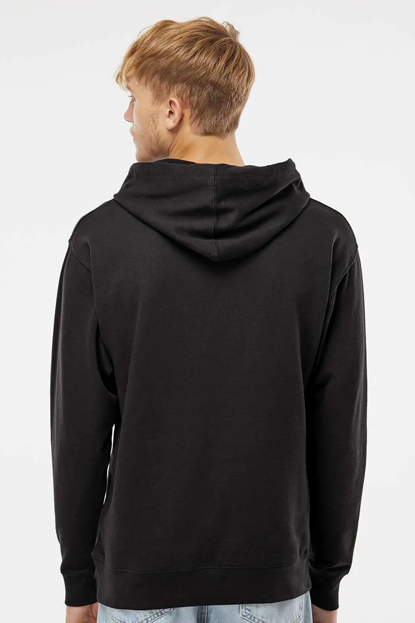 Independent Trading Company Mens Hooded Sweatshirt Hoodie w/ Pouch Pocket - Black