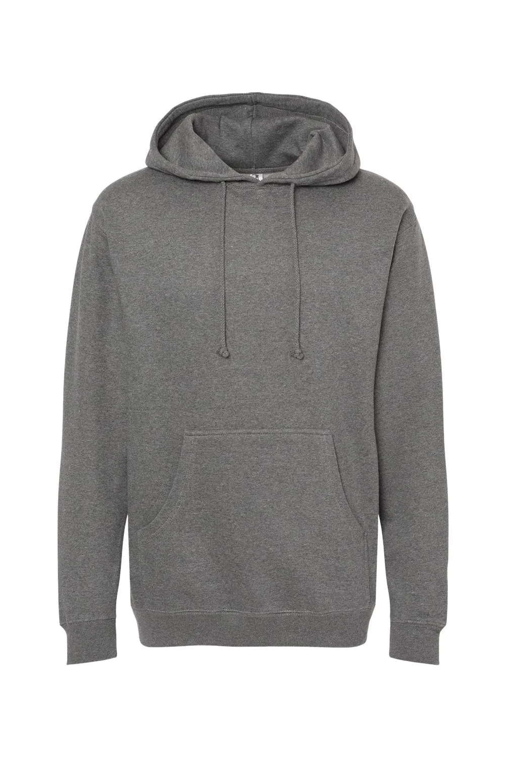 Independent Trading Company Mens Hooded Sweatshirt Hoodie w/ Pouch Pocket - Heather Gunmetal Grey