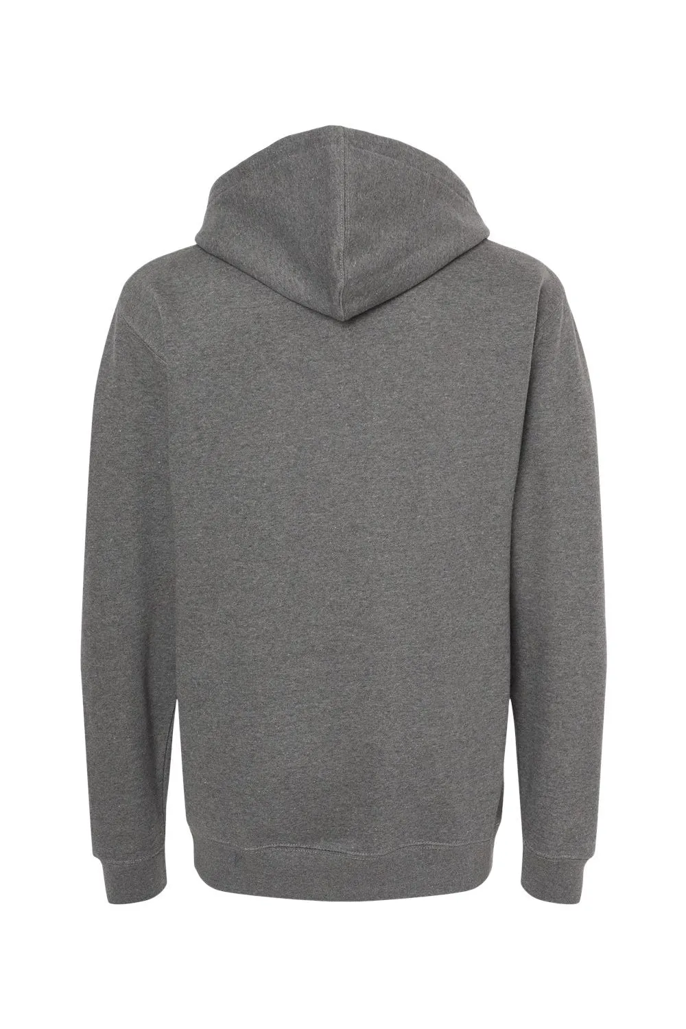 Independent Trading Company Mens Hooded Sweatshirt Hoodie w/ Pouch Pocket - Heather Gunmetal Grey