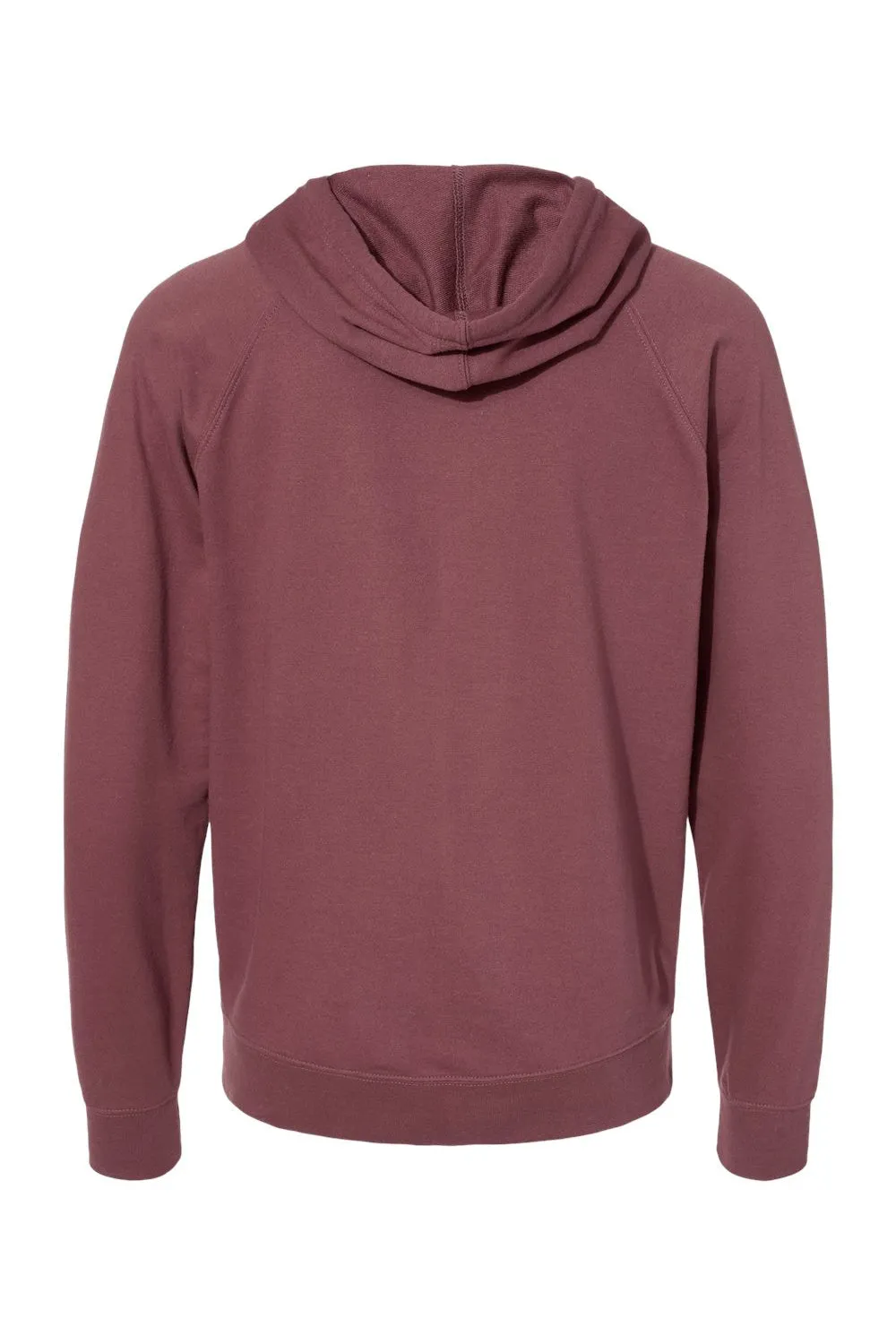 Independent Trading Company Mens Icon Loopback Terry Full Zip Hooded Sweatshirt Hoodie w/ Pockets - Port
