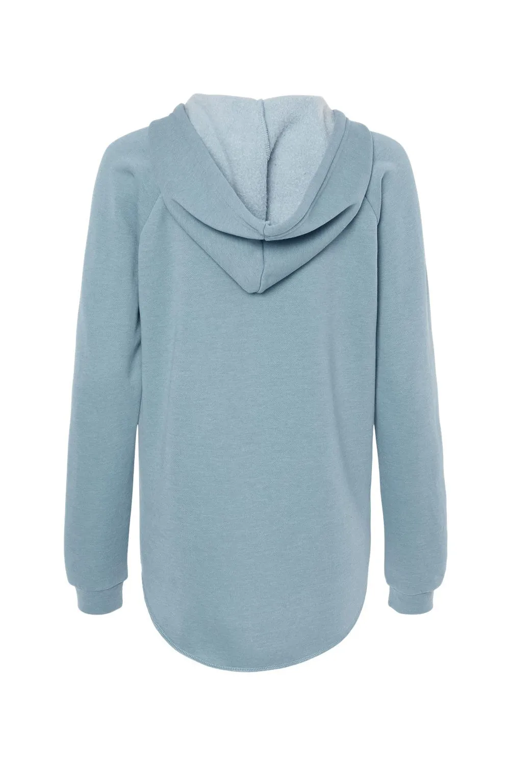 Independent Trading Company Womens California Wave Wash Hooded Sweatshirt Hoodie - Misty Blue