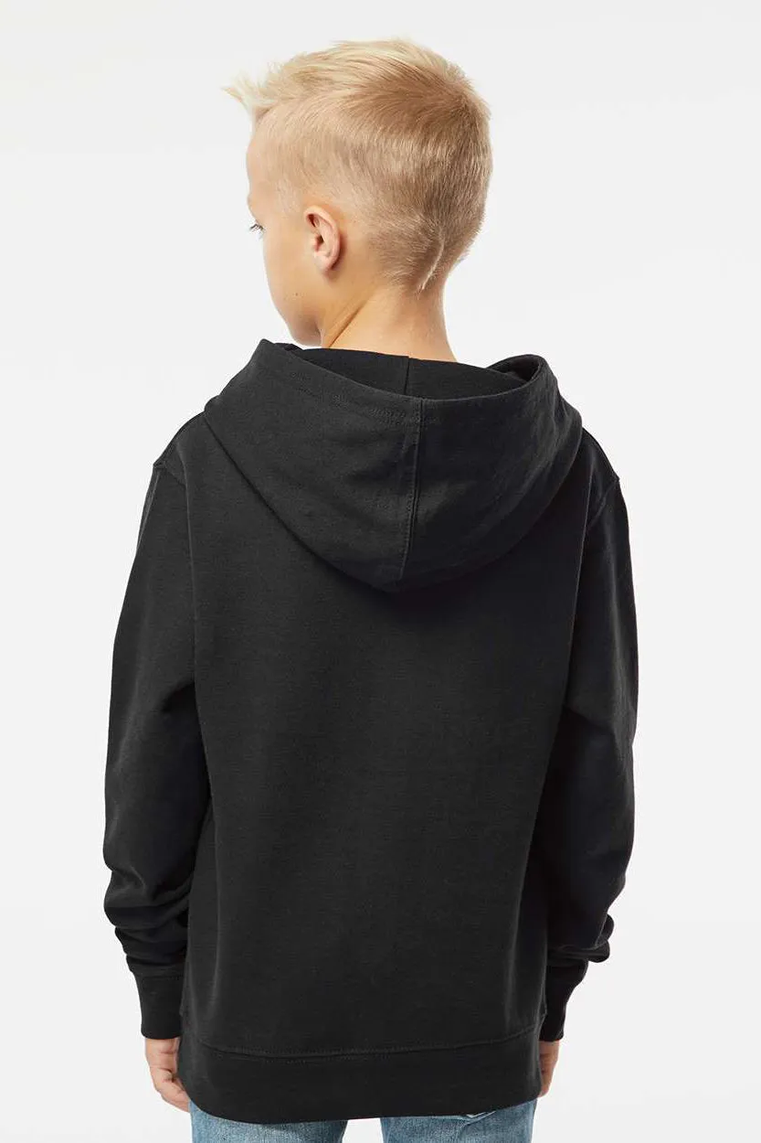 Independent Trading Company Youth Hooded Sweatshirt Hoodie w/ Pouch Pocket - Black