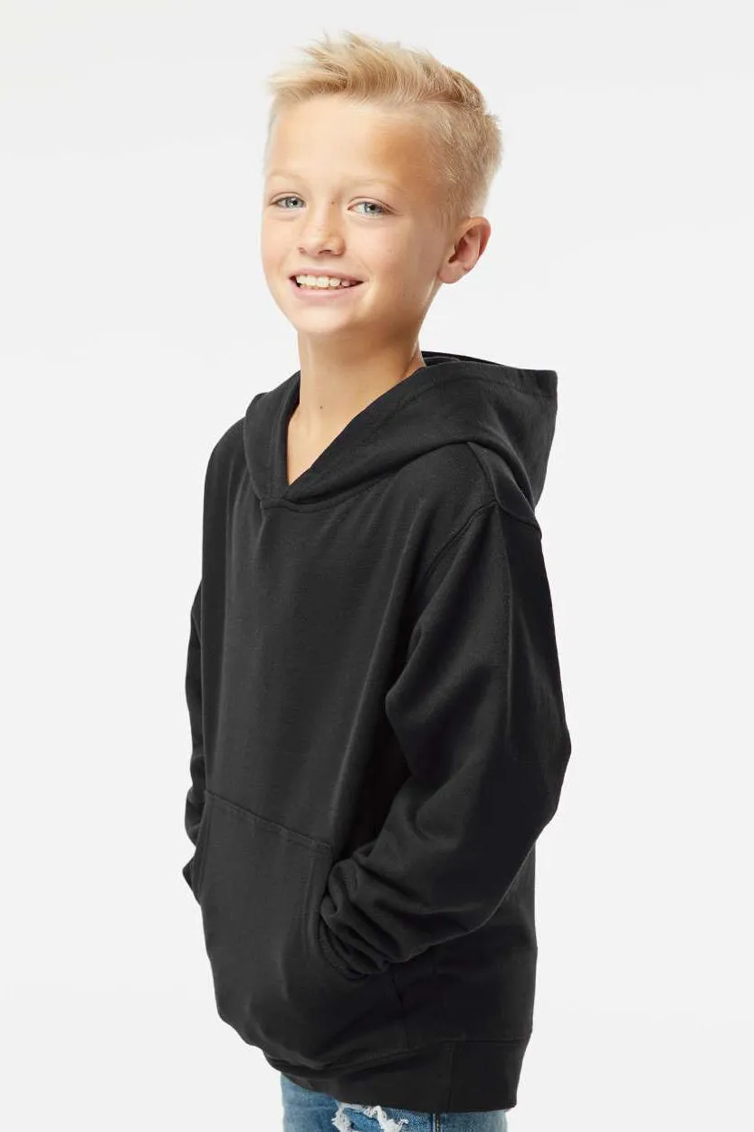 Independent Trading Company Youth Hooded Sweatshirt Hoodie w/ Pouch Pocket - Black