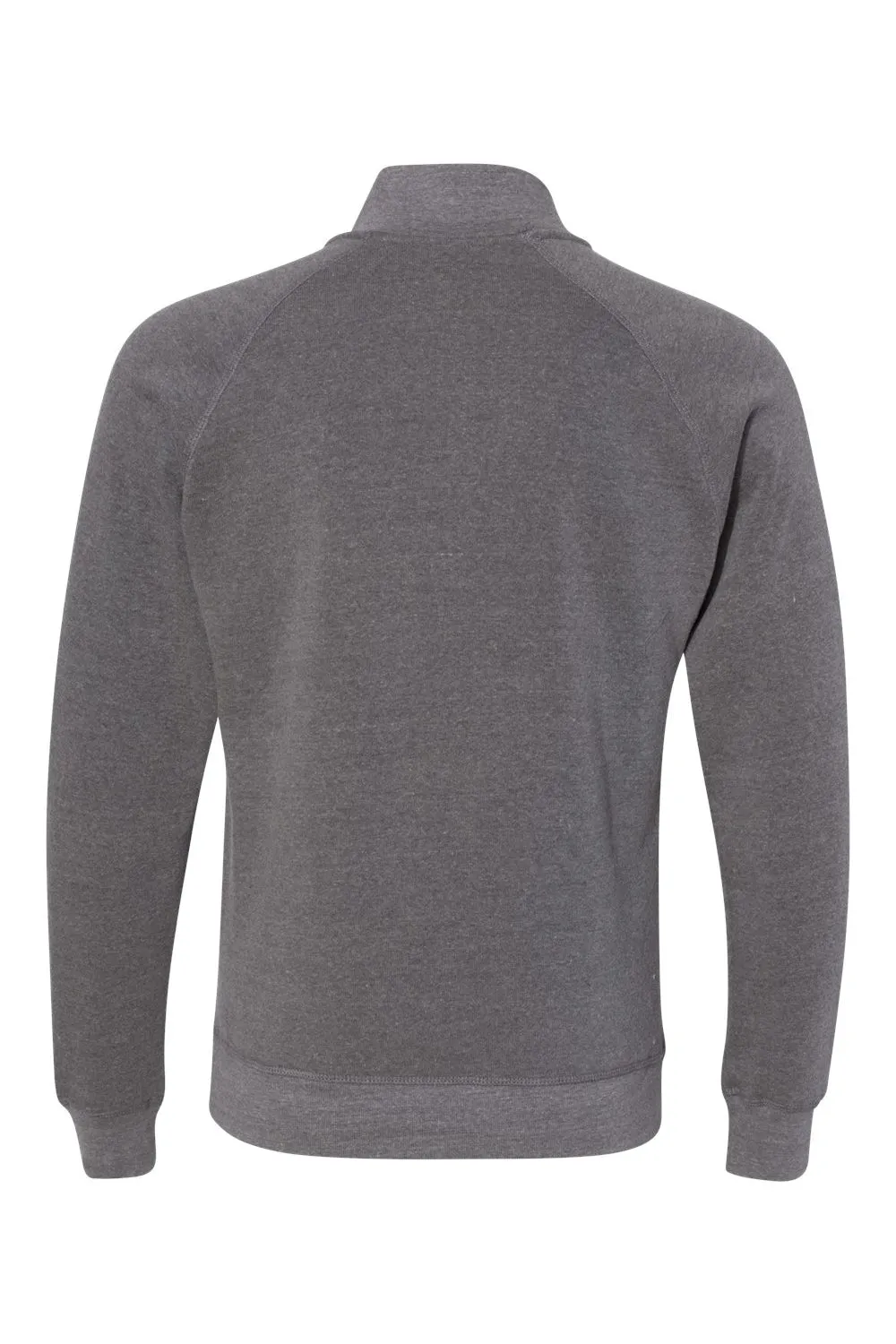 J America Mens Fleece 1/4 Zip Sweatshirt w/ Pockets - Smoke Grey