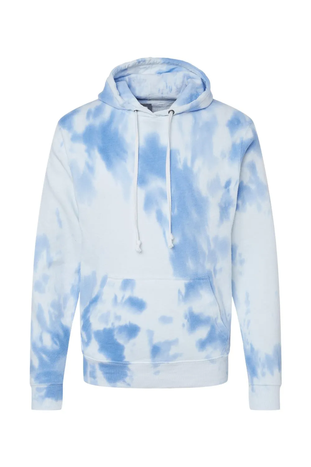 J America Mens Tie-Dye Hooded Sweatshirt Hoodie w/ Pouch Pocket - Periwinkle Blue