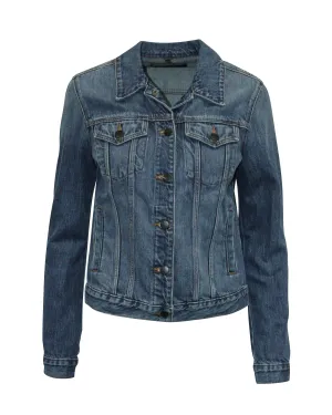 J Brand Jacket in Blue Cotton Denim