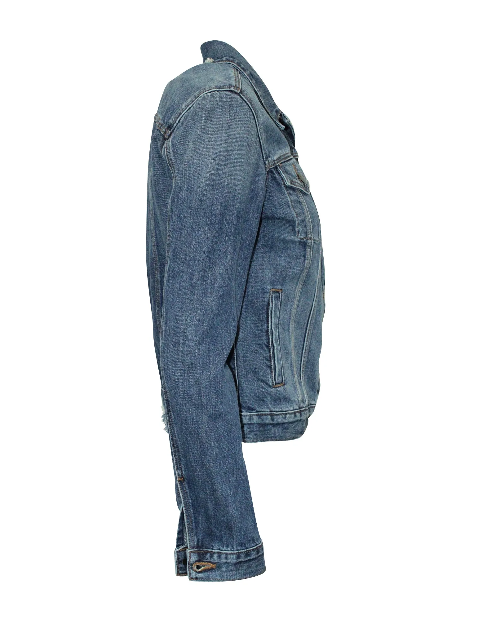 J Brand Jacket in Blue Cotton Denim