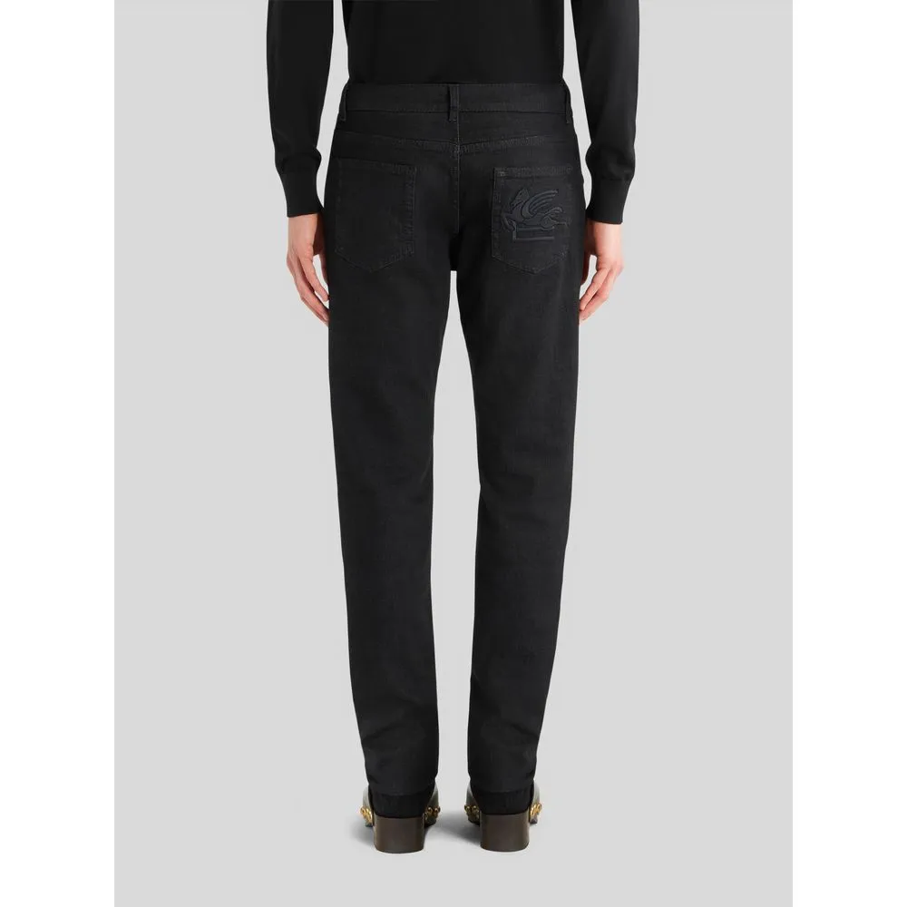 JACQUARD JEANS WITH ETRO LOGO AND PEGASO
