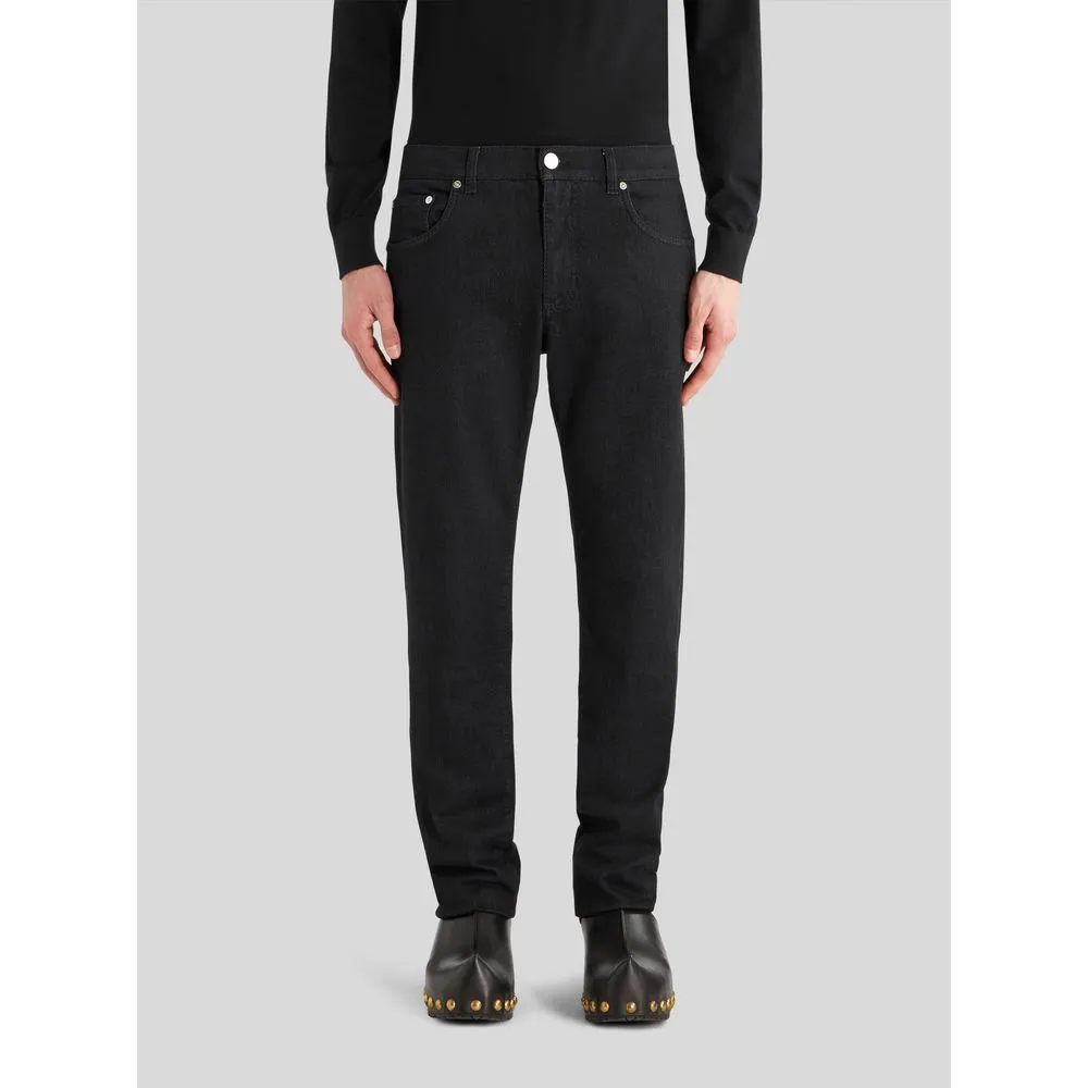 JACQUARD JEANS WITH ETRO LOGO AND PEGASO