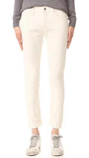Jazmin Ankle Cuffed Slim Straight Jean In Natural