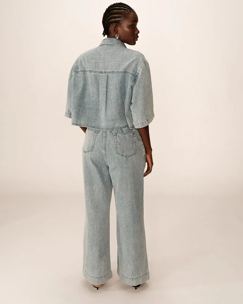 Jeans Pompon Sky-Blue