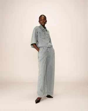Jeans Pompon Sky-Blue