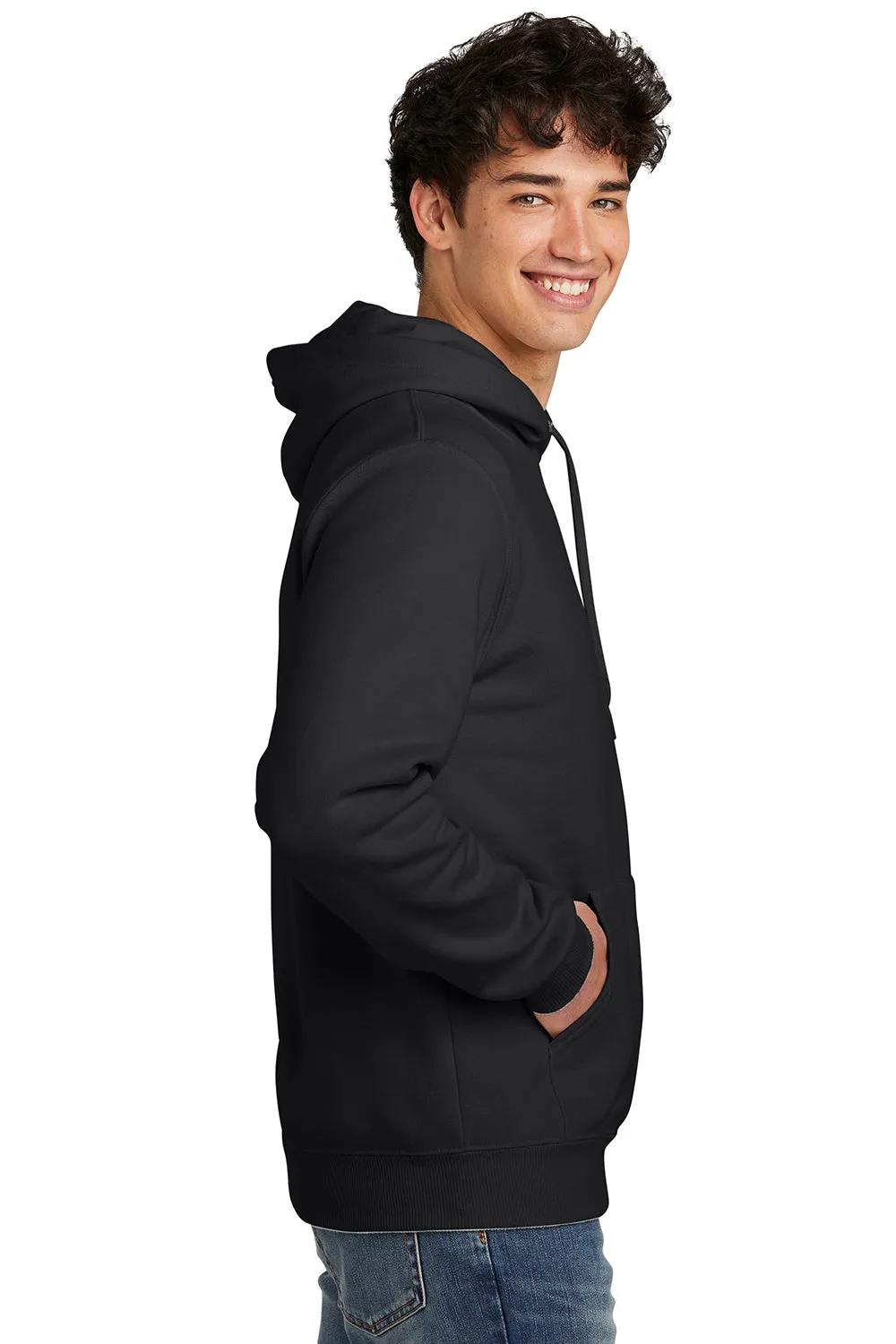 Jerzees Mens Eco Premium Moisture Wicking Hooded Sweatshirt Hoodie w/ Pouch Pocket - Ink Black