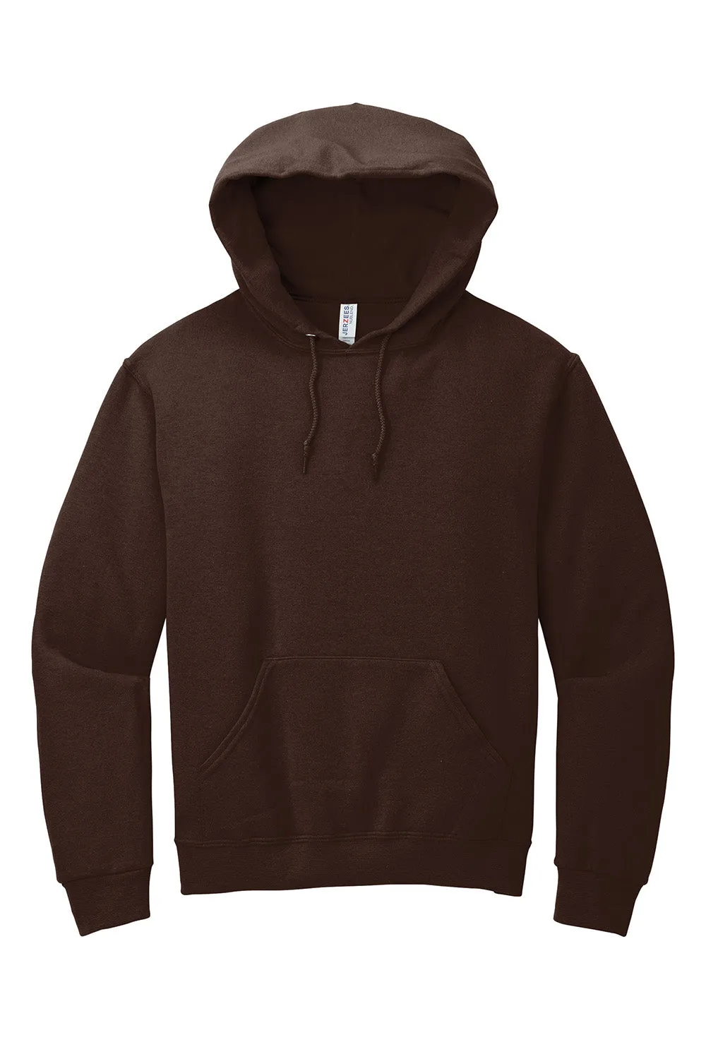 Jerzees Mens NuBlend Pill Resistant Fleece Hooded Sweatshirt Hoodie w/ Pouch Pocket - Chocolate Brown