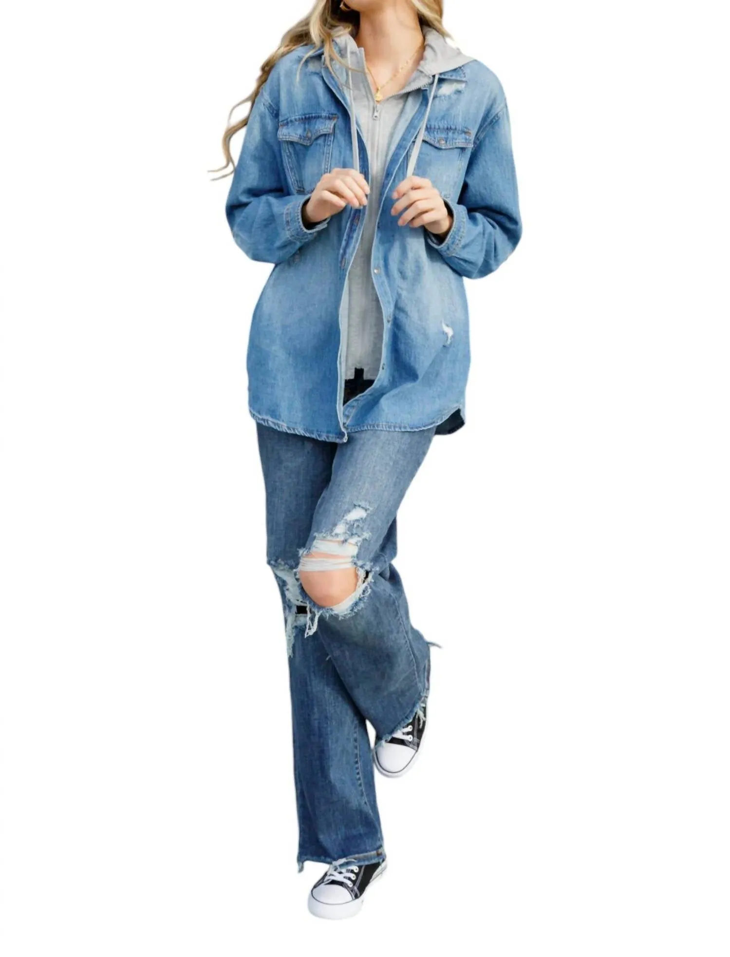 Jordan Hooded In Blue