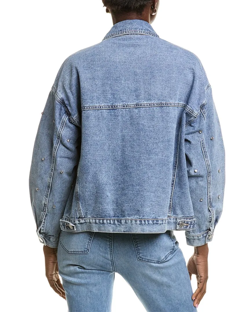Joseph Ribkoff Crystal Embellished Denim Jacket