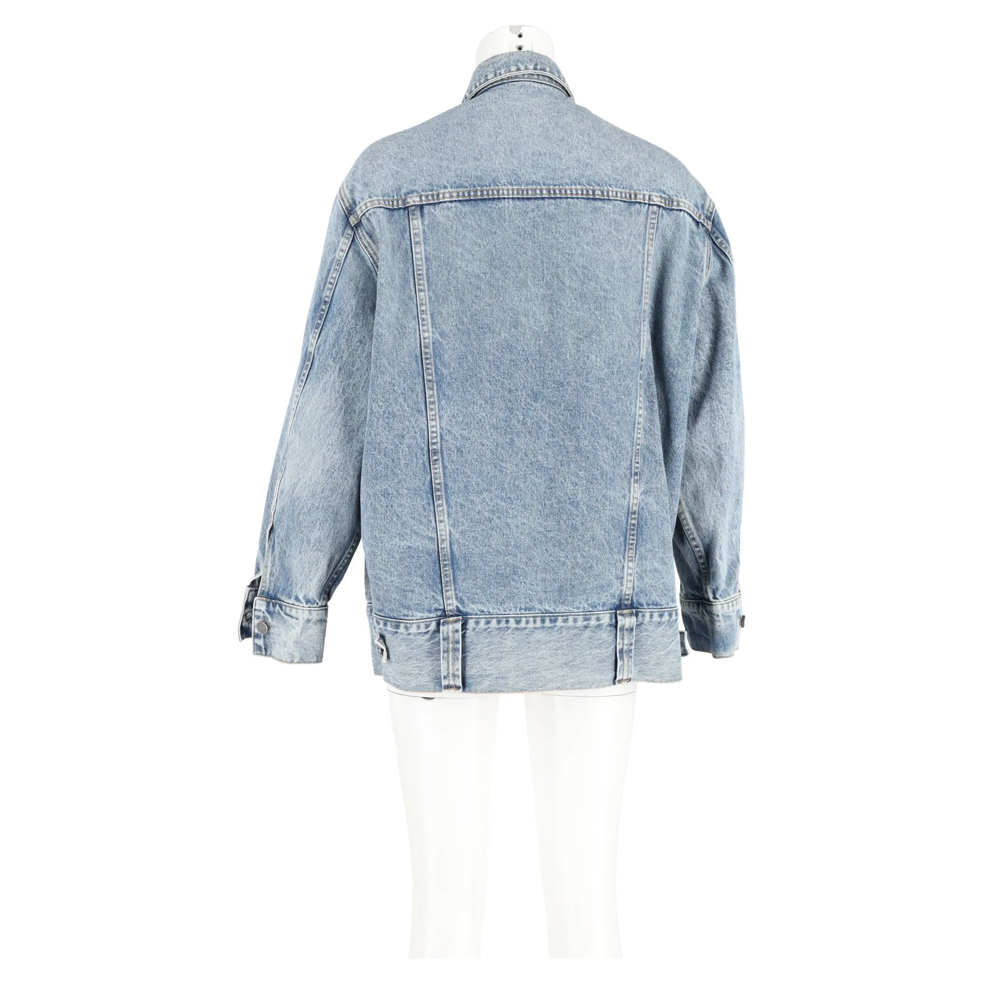 Khaite Grizzo Denim Jacket in Blue Cotton