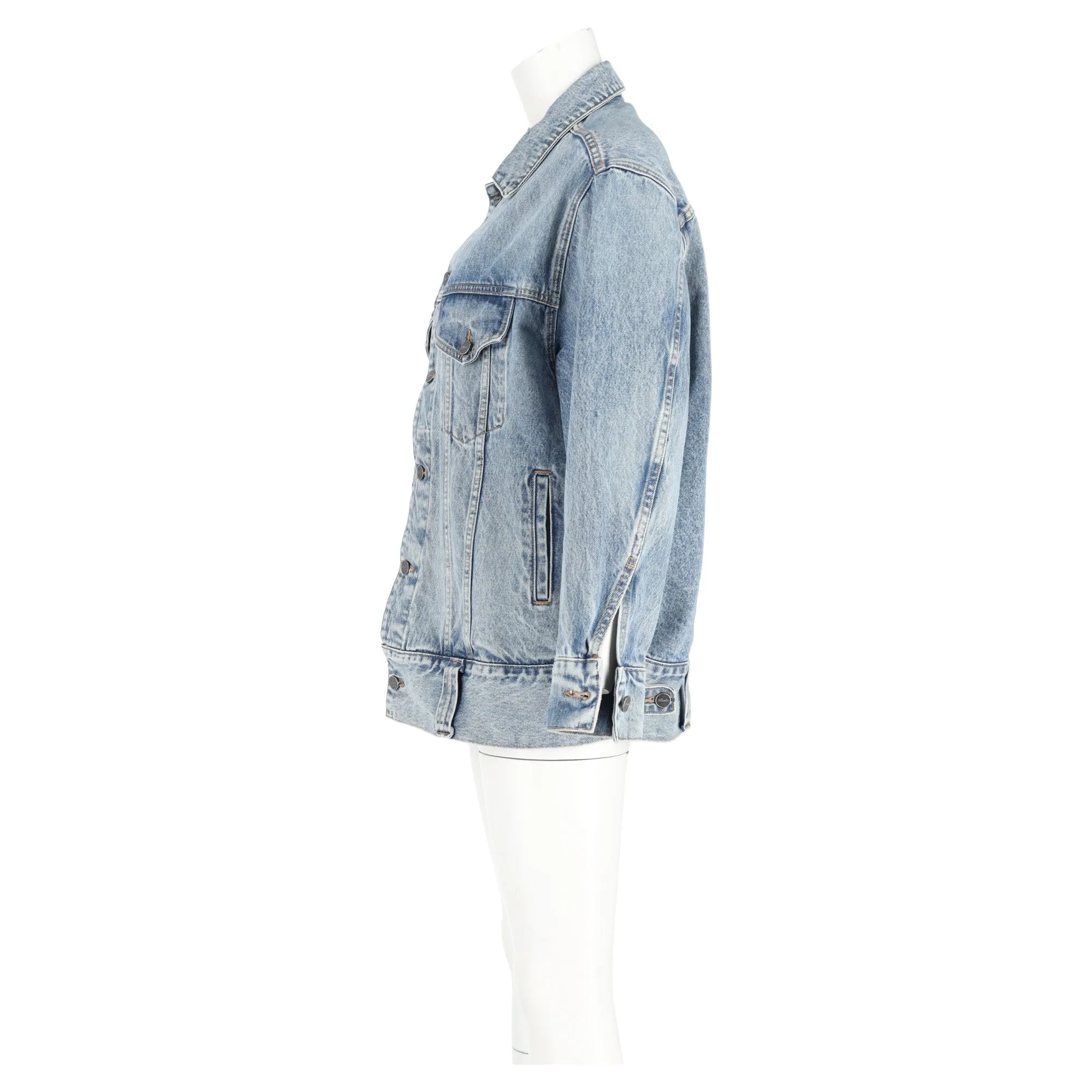 Khaite Grizzo Denim Jacket in Blue Cotton