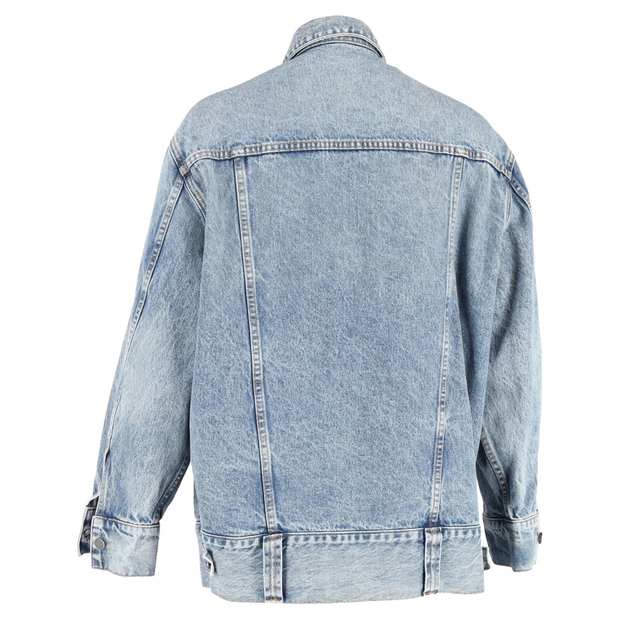 Khaite Grizzo Denim Jacket in Blue Cotton