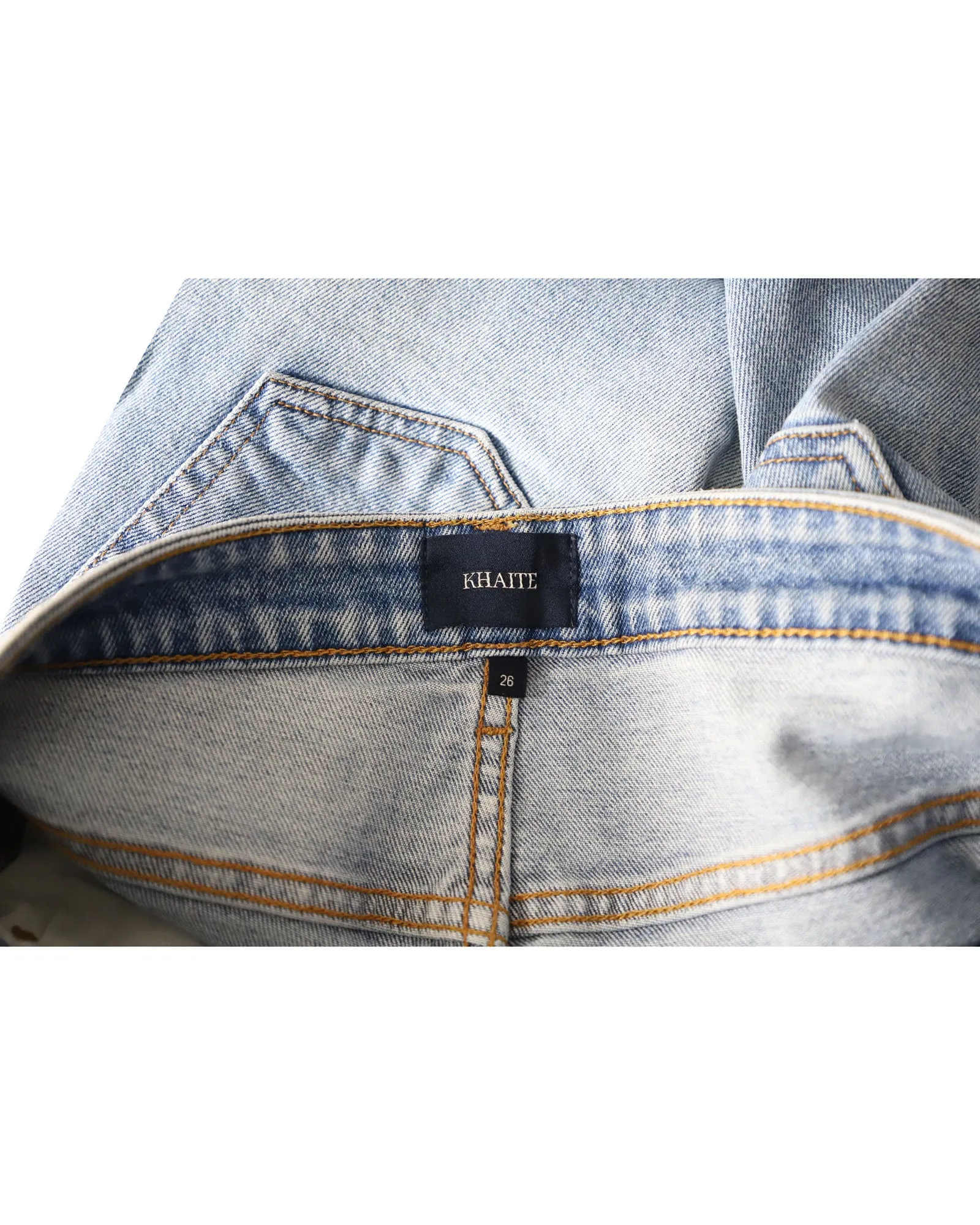 Khaite Slim-Fit Jeans in Blue Cotton