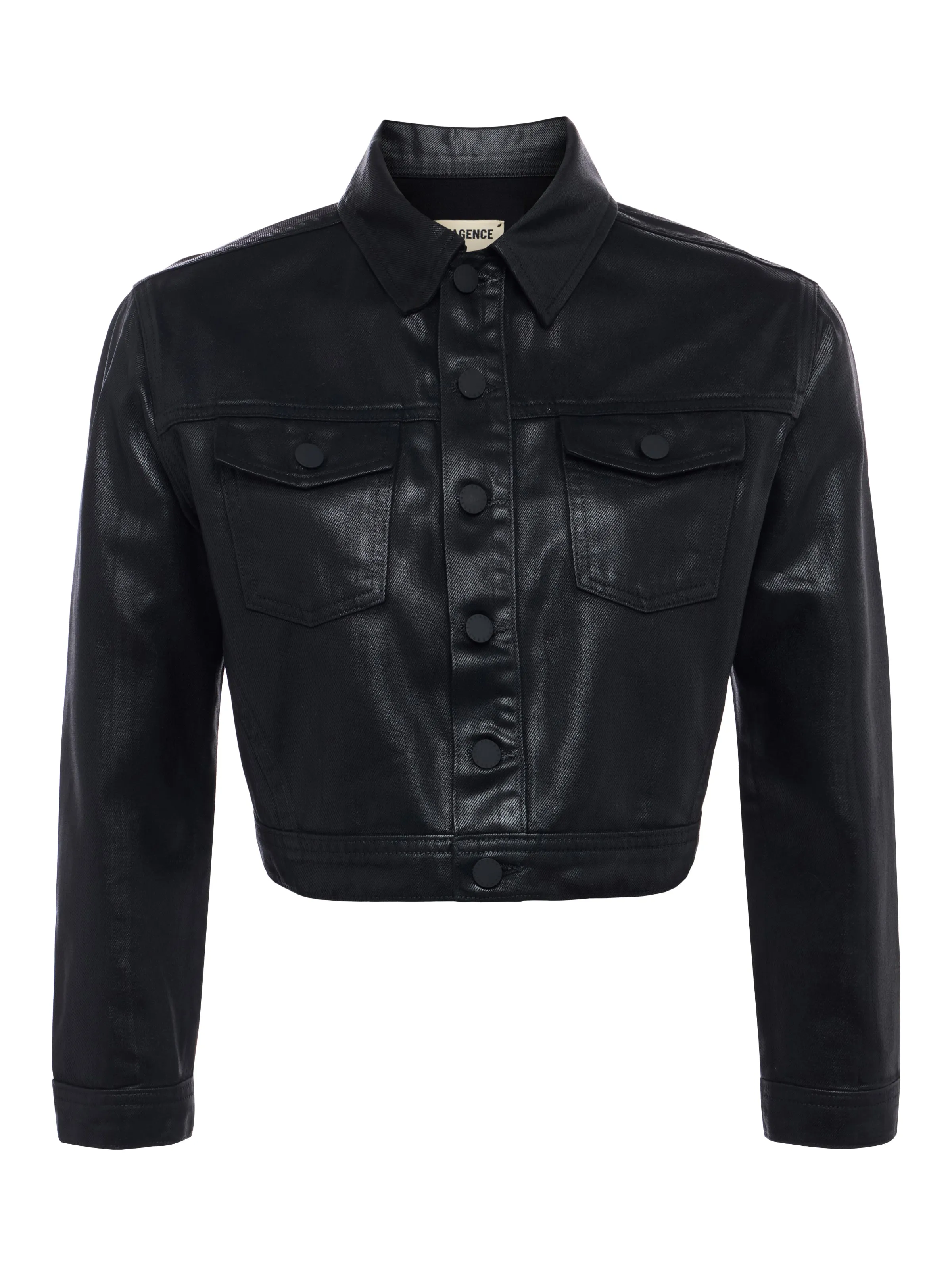 Koda Coated Cropped Denim Jacket